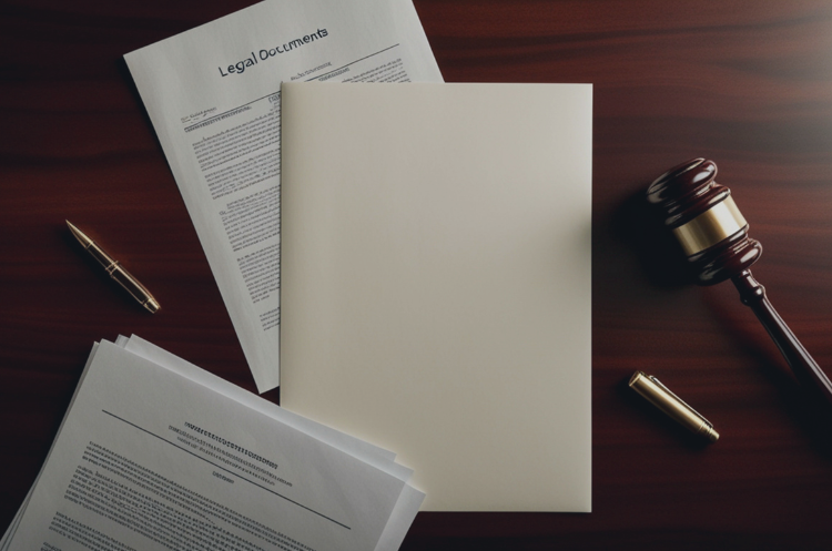 Legal documents, pen and gavel on a wooden desk representing legal director responsibilities and career in Singapore.